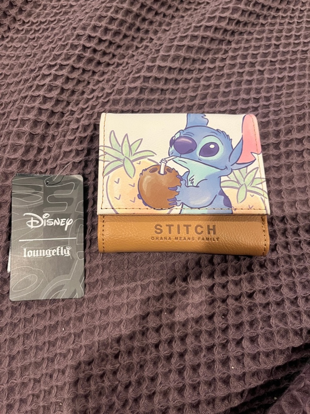 Loungefly Stitch Wallet - Blue, Tan & Pink